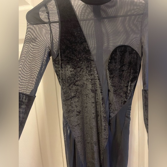 Velvet Mesh JumpSuit- Black- Women’s Small - Picture 3 of 11